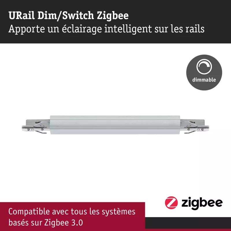 URail Adaptateur de rail Zigbee 3.0 Dimm/Switch 240x21mm max.