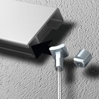 Set di fermagli per gancio a crochet (PER FERMO OBLIQUO) - appeso a ganci per quadri Artiteq. ARTI TEQ 3 - Cimaise Tableau 