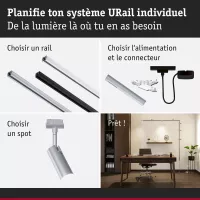 URail Alimentation électrique Câble avec interrupteur 2,4m max. - système d'accrochage et décoration - détail 6