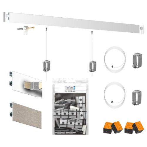 Pacco rotaia click rail Pro artiteq ECO Cimaise Tableau 1 - Cimaise Tableau 