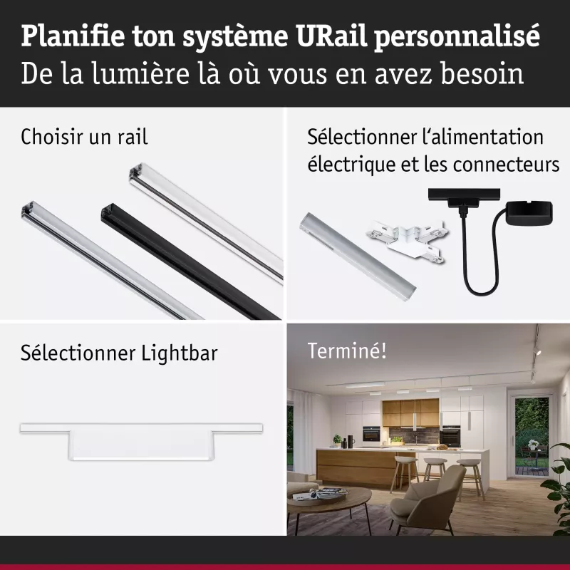URail Lightbar 3-Step-Dim Ceris 800lm 9,5W 3000K gradable 230V