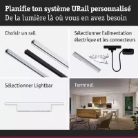 URail Lightbar 3-Step-Dim Zelos 1050lm 10W 3000K dimmable 230V - système d'accrochage et décoration - détail 6