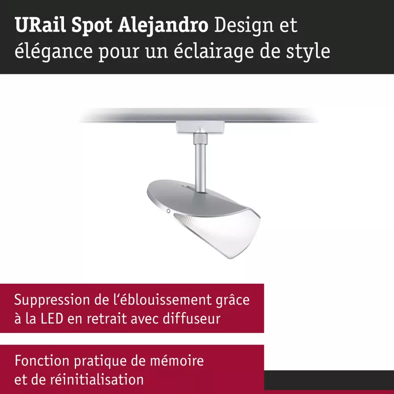 URail Track spotlight 3-Step-Dim Alejandro 800lm 10W 4000K dimmable 230V