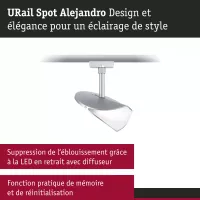 Foco para riel URail, atenuación en 3 pasos, Alejandro, 800 lm, 10 W, 4000 K, regulable, 230 V - système d'accrochage et décoration - détail 6