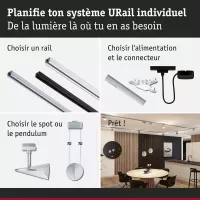 URail Schienenstrahler Alejandro, 3-stufig dimmbar, 800 lm, 10 W, 4000 K, 230 V - système d'accrochage et décoration - détail 7