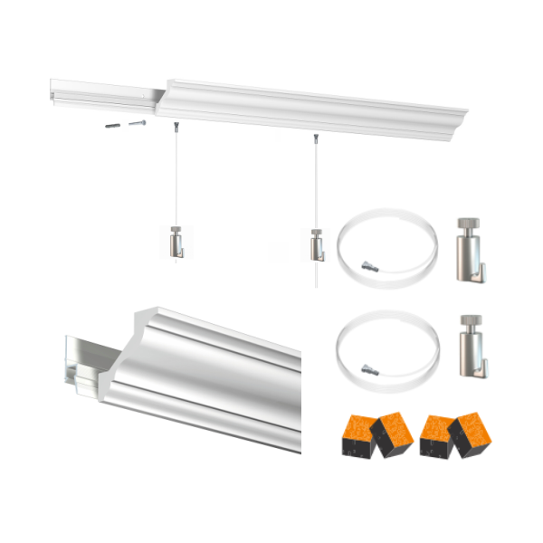 Pack cimaise Deco rail artiteq PREMIUM Cimaise Tableau 1 - Cimaise Tableau 