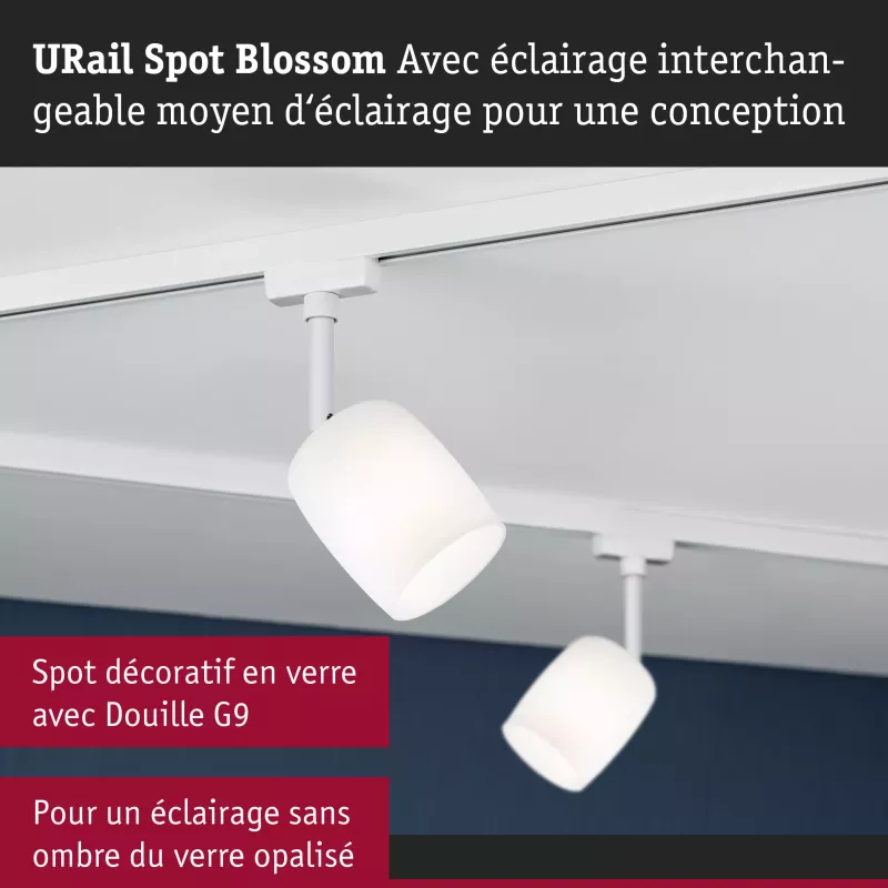 URail Spot sur rail Blossom G9 max. 10W gradable 230V