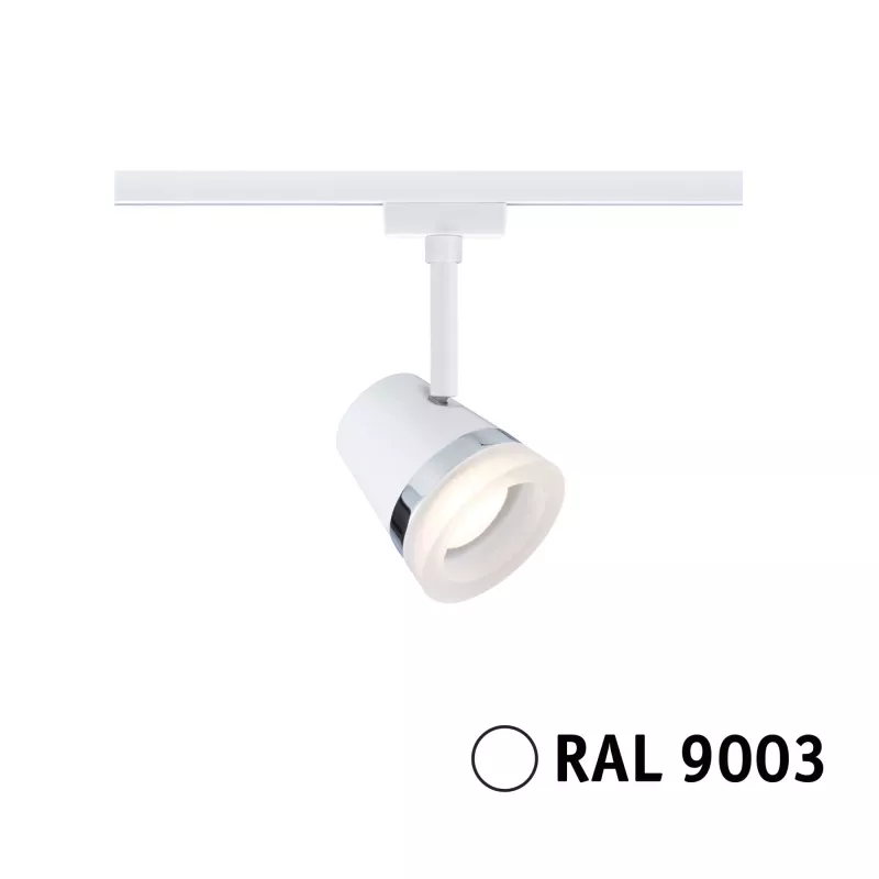 Foco cónico individual para riel URail, GU10, máx. 10 W, regulable, 230 V. PAULMANN 34 - Cimaise Tableau 