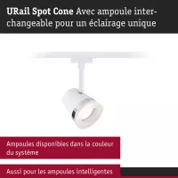 URail Track spotlight Cone Individual spot GU10 max. 10W dimmable 230V - système d'accrochage et décoration - détail 5