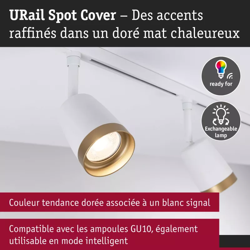 URail Spot sur rail Cover Spot individuel GU10 max. 10W 230V