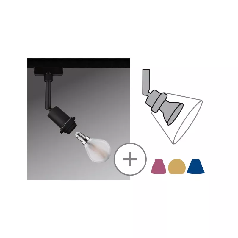 URail Spot sur rail DecoSystems Basic Spot individuel E14 max. 20W gradable 230V PAULMANN 28 - Cimaise Tableau 