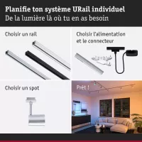 URail Spot sur rail Smart Home Zigbee 3.0 Luxe GU10 350lm 4,8W RGBW+ gradable 230V - système d'accrochage et décoration - détail 9