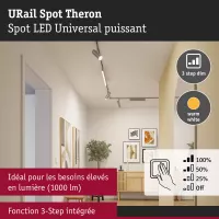 Foco para riel URail Theron, foco individual de 1020 lm, 11 W, 3000 K, regulable, 230 V - système d'accrochage et décoration - détail 5