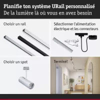 URail Spot sur rail Theron Spot individuel 1100lm 11W 4000K gradable 230V - système d'accrochage et décoration - détail 7