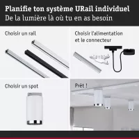 Foco individual URail para riel, tipo tubo, GU10, máx. 10 W, regulable, 230 V. - système d'accrochage et décoration - détail 5