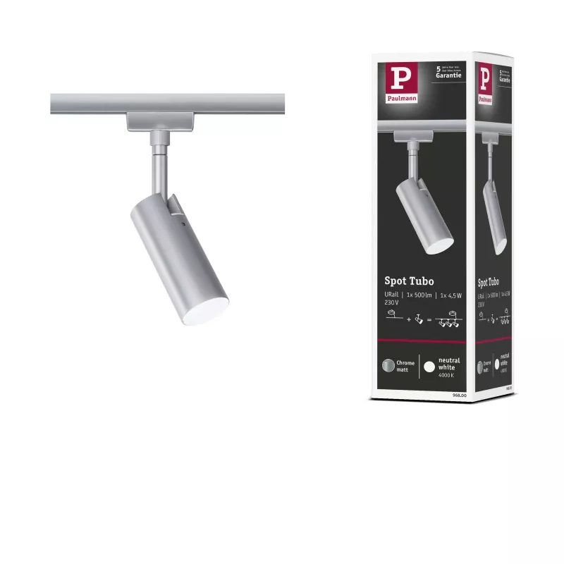 URail Schienenstrahler Tubo Einzelstrahler 280 lm 4,5 W 4000 K 230 V