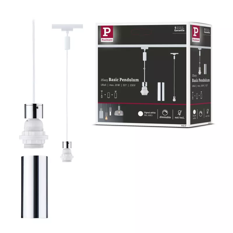 URail Pendant Lamp 2Easy E27 max. 20W dimmable 230V PAULMANN 52 - Cimaise Tableau 