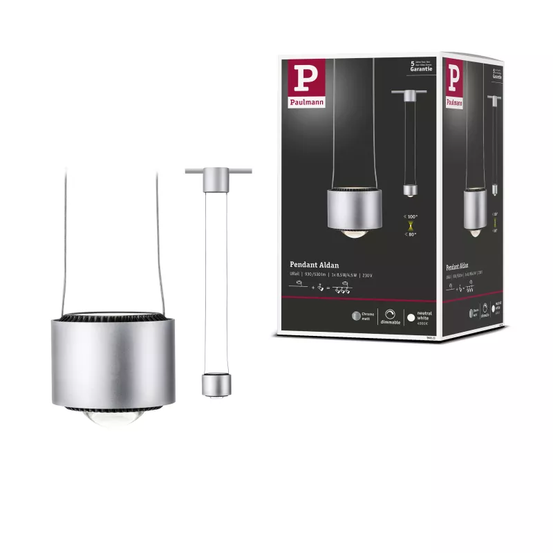 URail Lámpara Colgante Aldan 930lm/530lm 8,5W/4,5W 4000K regulable 230V