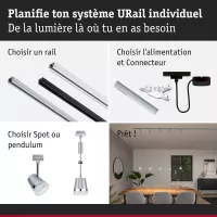 URail Suspension Cone GU10 max. 10W gradable 230V - système d'accrochage et décoration - détail 6