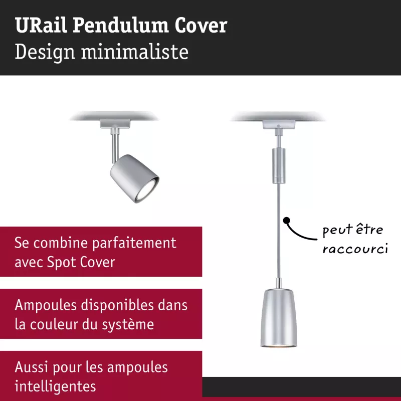 Cubierta de suspensión URAil GU10 máx. 10W regulable 230V PAULMANN 36 - Cimaise Tableau 