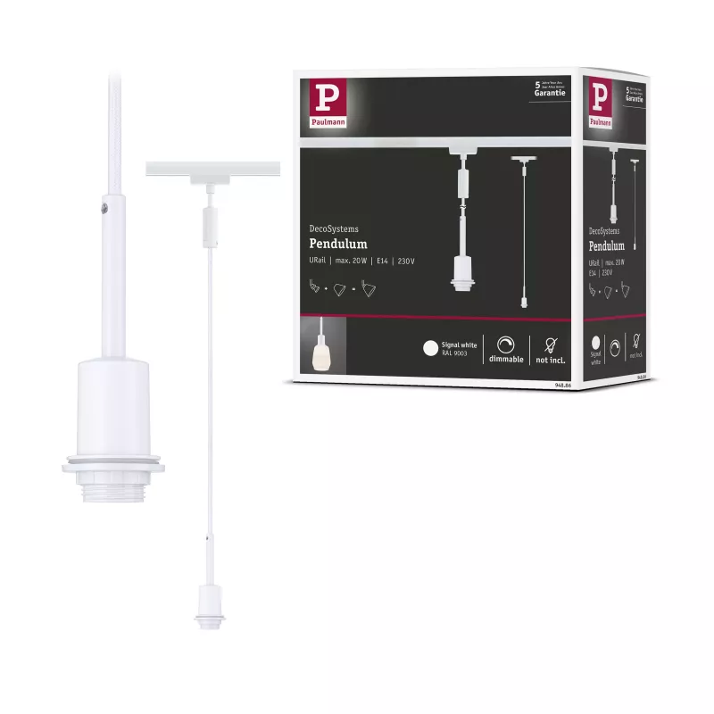 URail Pendant Lamp DecoSystems Basic E14 max. 20W dimmable 230V