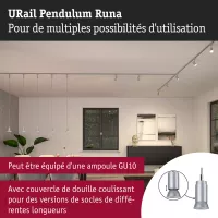 URail Pendant Lamp Runa GU10 max. 10W dimmable 230V - système d'accrochage et décoration - détail 5