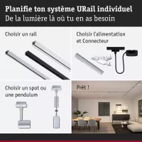 URail Pendant Lamp Runa GU10 max. 10W dimmable 230V - système d'accrochage et décoration - détail 7