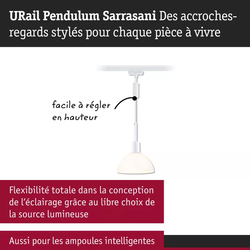 URail Pendelleuchte Sarrasani E14 max. 20W dimmbar 230V PAULMANN 39 - Cimaise Tableau 