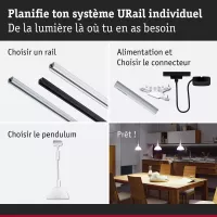 URail Lámpara Colgante Sarrasani E14 máx. 20W regulable 230V - système d'accrochage et décoration - détail 6