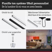 URail Suspension Smart Home Zigbee 3.0 Tyros RGBW 200lm 4,5W RGBW+ gradable 230V - système d'accrochage et décoration - détail 7