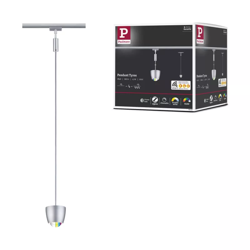 URail Suspension Smart Home Zigbee 3.0 Tyros RGBW 200lm 4.5W RGBW+ dimmable 230V PAULMANN 44 - Cimaise Tableau 