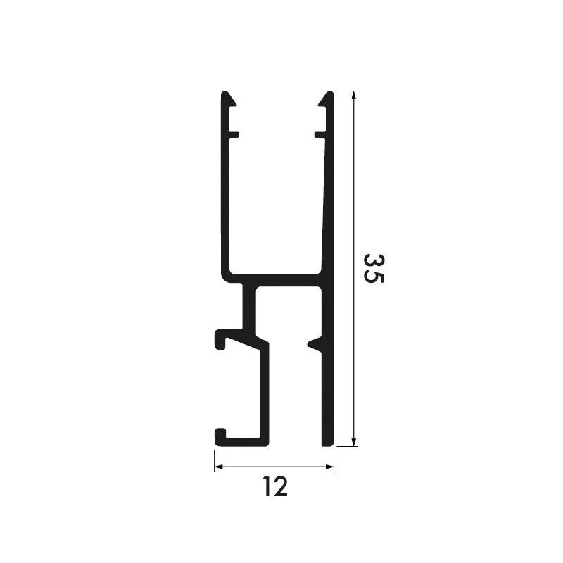 Nouvelle rampe de rail LED R35 + diffuseur 200 cm Newly 16 - Cimaise Tableau 