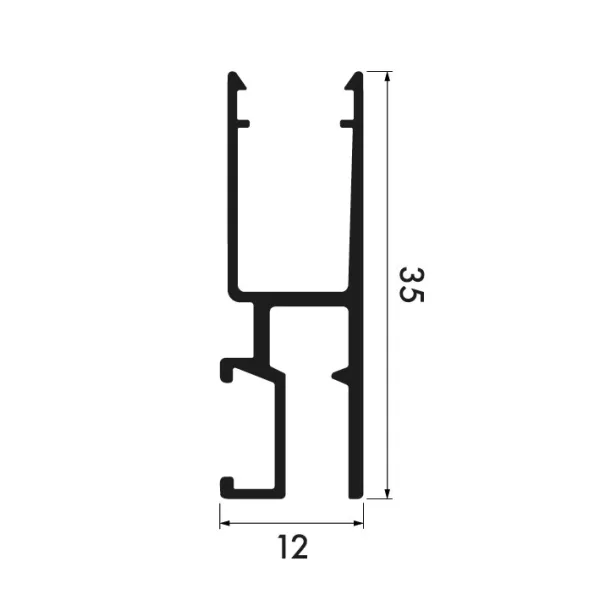 Newly R35 led rail + difuser 200 cm Newly 16 - Cimaise Tableau 