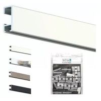 Click Rail Stuhlschiene + Befestigungsklammern + Schrauben & Dübel – artiteq Bilderschienen ARTI TEQ 8 - Cimaise Tableau