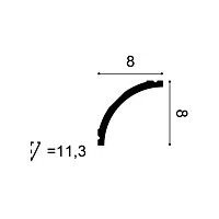C240F ORAC Flexibler Steckverbinder Flex L200 x H8 x L8 cm ORAC DECOR 2 - Cimaise Tableau 