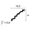 C326 ORAC Corniche Purotouch L200 x H10,5 x L9 cm ORAC DECOR 2 - Cimaise Tableau 