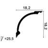 C338B ORAC Corniche Purotouch L200 x H18.2 x L18,2 cm ORAC DECOR 2 - Cimaise Tableau 