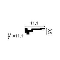 C355 ORAC Corniche Purotouch L200 x H3,5 x L11,1 cm ORAC DECOR 1 - Cimaise Tableau 