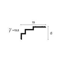 C392 ORAC Corniche Purotouch L200 x H19 x L10 cm ORAC DECOR 3 - Cimaise Tableau