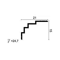 C393 ORAC Corniche Purotouch L200 x H15 x L21 cm ORAC DECOR 2 - Cimaise Tableau