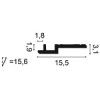 C395 ORAC Gesims Purotouch L200 x H15,5 x B3,1 cm ORAC DECOR 2 - Cimaise Tableau 