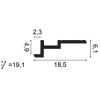C396 ORAC Corniche Purotouch L200 x H18,5 x L6,1 cm ORAC DECOR 2 - Cimaise Tableau 
