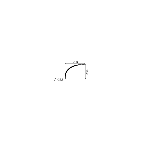 C990 ORAC Corniche Purotouch L200 x H15.9 x L21.6 cm ORAC DECOR 2 - Cimaise Tableau 