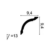 CX129 ORAC Cornice Durofoam L200 x H9,4 x L9,4 cm ORAC DECOR 2 - Cimosa per Quadro