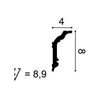 CX176 ORAC Corniche Durofoam L200 x H8 x L4 cm ORAC DECOR 2 - Cimaise Tableau