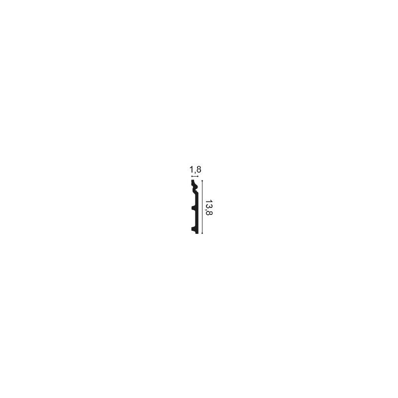 SX118 ORAC Plinth Duropolymer L200 x H13.8 x L1,8 cm ORAC DECOR 2 - Cimaise Tableau 