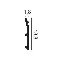 SX118 ORAC Plinthe Duropolymer L200 x H13,8 x L1,8 cm ORAC DECOR 2 - Cimaise Tableau