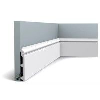 SX118-RAL9003 ORAC Duropolymer Skirting Board L200 x H13.8 x W1.8 cm - système d'accrochage et décoration - détail 3