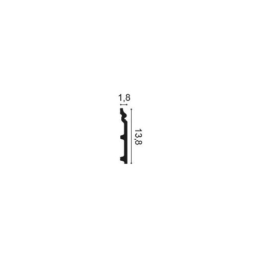 SX118-RAL9003 ORAC Plinthe Duropolymer L200 x H13,8 x L1,8 cm ORAC DECOR 2 - Cimaise Tableau