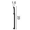 SX156 ORAC Duropolymer Plinth L200 x H20.2 x L1.6 cm ORAC DECOR 2 - Cimaise Tableau 